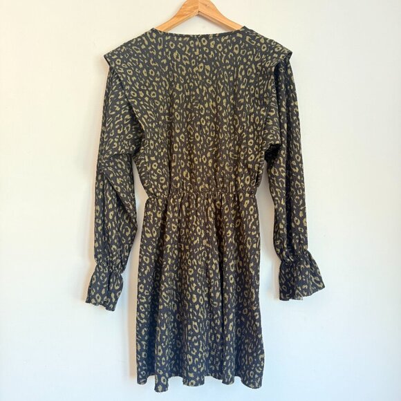 Zara | Long Sleeve Animal Print Textured Dress Size Small - Picture 7 of 7